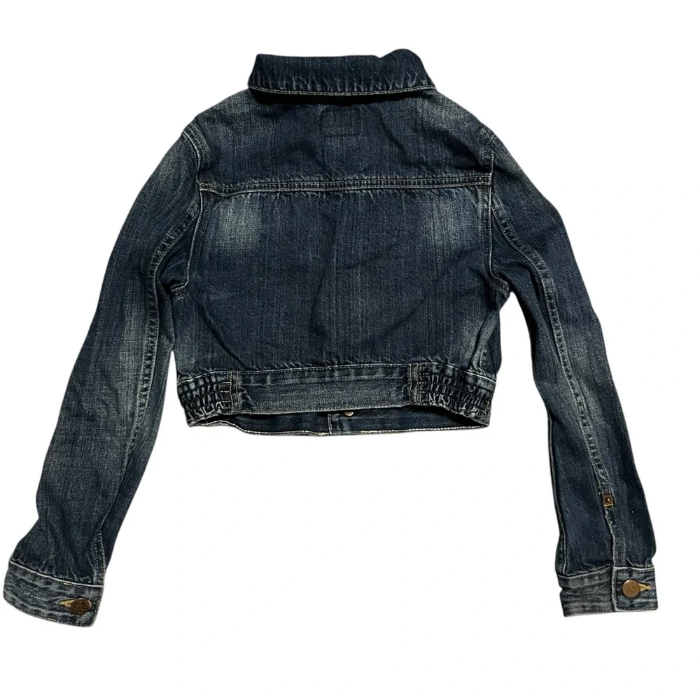 Polo Ralph Lauren Denim Jacket Girls 8 Blue Trucker Youth Cropped Pockets Kids